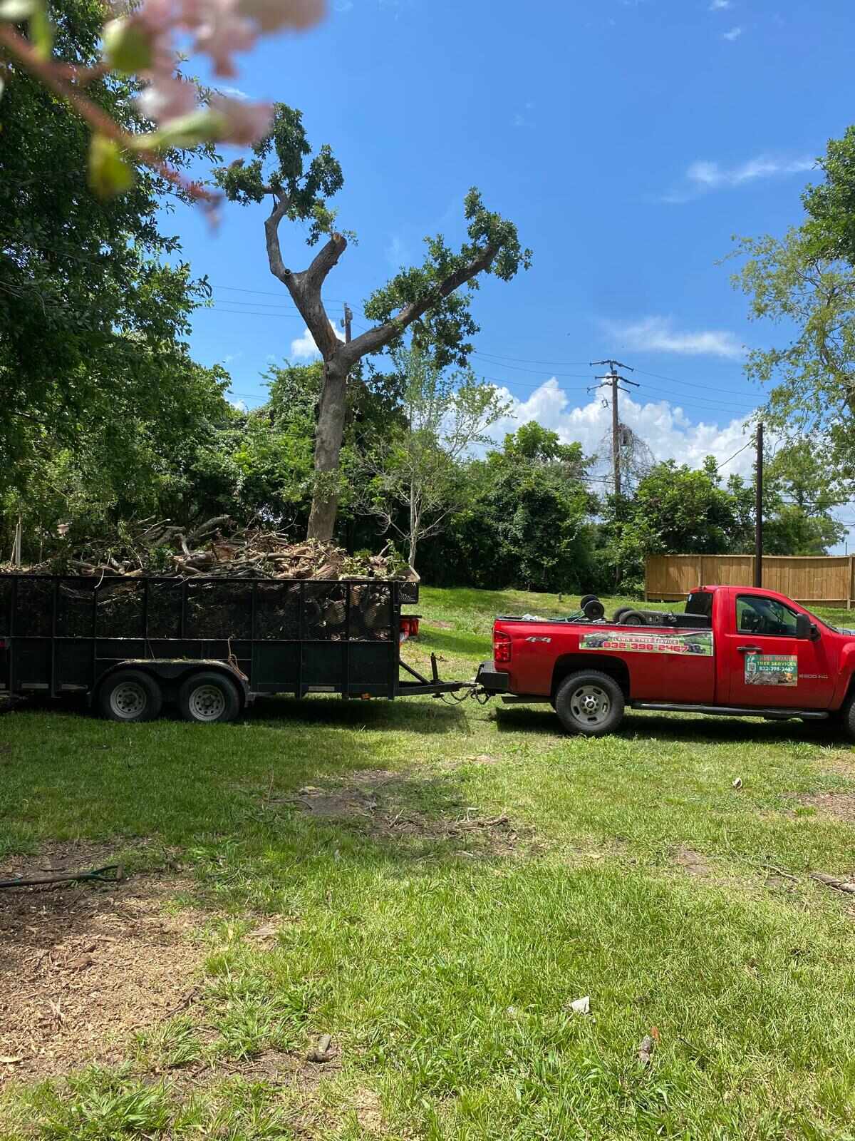 Jose Duarte Tree Services truck with picked up debris
